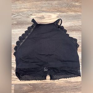Fornia high neck lace bralette